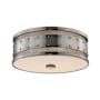Hudson Valley Lighting Gaines 3 Light 16" Wide Flush Mount Drum Ceiling Fixture Historic Nickel