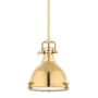 Hudson Valley Lighting Pelham Single Light 8" Wide Mini Pendant Aged Brass