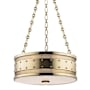Hudson Valley Lighting Gaines 3 Light 16" Wide Drum Chandelier Aged Brass