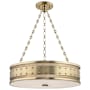 Hudson Valley Lighting Gaines 4 Light 22" Wide Drum Chandelier Aged Brass