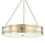 Hudson Valley Lighting Gaines 6 Light 30" Wide Drum Chandelier Aged Brass