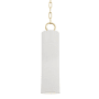 Hudson Valley Lighting Brookville 5" Wide Mini Pendant Aged Brass / White
