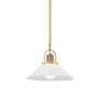 Hudson Valley Lighting Syosset 12" Wide Pendant Aged Brass / White