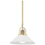 Hudson Valley Lighting Syosset 12" Wide Pendant Aged Brass / White
