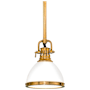 Hudson Valley Lighting Randolph Single Light 7" Wide Mini Pendant Aged Brass
