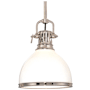 Hudson Valley Lighting Randolph Single Light 7" Wide Mini Pendant Polished Nickel