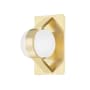Hudson Valley Lighting Orbit 8" Tall LED Wall Sconce Aged Brass