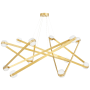 Hudson Valley Lighting Orbit 12 Light 56" Wide LED Abstract Chandelier Aged Brass