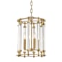 Hudson Valley Lighting Haddon 4 Light 12" Wide Crystal Chandelier Aged Brass