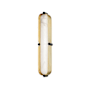 Hudson Valley Lighting Tribeca 16" Tall LED Bathroom Sconce Aged Brass / Black