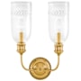 Hudson Valley Lighting Lafayette 2 Light 17" Tall Wall Sconce Aged Brass