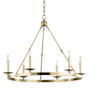 Hudson Valley Lighting Allendale 6 Light 36" Wide Taper Candle Chandelier Aged Brass