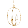 Hudson Valley Lighting Baltic 4 Light 21" Wide Pendant Vintage Gold Leaf