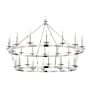 Hudson Valley Lighting Allendale 28 Light 58" Wide Two-Tier Candle Chandelier Polished Nickel