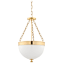 Hudson Valley Lighting Barrington 3 Light 14" Wide Pendant Aged Brass