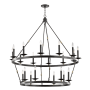 Hudson Valley Lighting Allendale 20 Light 47" Wide Two-Tier Candle Chandelier Aged Old Bronze