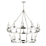 Hudson Valley Lighting Allendale 20 Light 47" Wide Two-Tier Candle Chandelier Polished Nickel