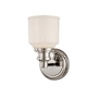 Hudson Valley Lighting Windham Single Light 10" Tall Bathroom Sconce Satin Nickel