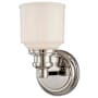 Hudson Valley Lighting Windham Single Light 10" Tall Bathroom Sconce Satin Nickel