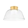 Hudson Valley Lighting Lakeside 20" Wide Semi-flush Ceiling Fixture Aged Brass
