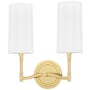 Hudson Valley Lighting Dillon 2 Light 14" Tall Wall Sconce Aged Brass