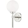 Hudson Valley Lighting Bowery Single Light 6" Wide Bathroom Sconce Polished Nickel