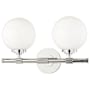 Hudson Valley Lighting Bowery 2 Light 15" Wide Bathroom Vanity Light Polished Nickel