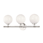 Hudson Valley Lighting Bowery 3 Light 24" Wide Bathroom Vanity Light Polished Nickel
