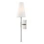 Hudson Valley Lighting Bowery Single Light 22" Tall Wall Sconce Polished Nickel