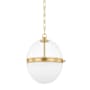 Hudson Valley Lighting Donnell 18" Wide Globe Pendant Aged Brass