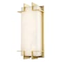 Hudson Valley Lighting Delmar Single Light 15" Tall LED Wall Sconce Aged Brass