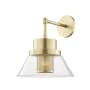 Hudson Valley Lighting Paoli Single Light 15" Tall Wall Sconce Aged Brass