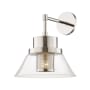 Hudson Valley Lighting Paoli Single Light 15" Tall Wall Sconce Polished Nickel