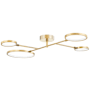 Hudson Valley Lighting Saturn 4 Light 43" Wide LED Fixed Rail Ceiling Fixture Aged Brass
