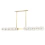 Hudson Valley Lighting Austen 20 Light 60" Wide LED Linear Chandelier Aged Brass