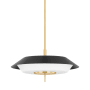 Hudson Valley Lighting Westport 4 Light 24" Wide Pendant Aged Brass / Soft Black