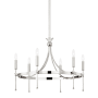 Hudson Valley Lighting Gates 6 Light 27" Wide Taper Candle Chandelier Polished Nickel