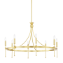 Hudson Valley Lighting Gates 8 Light 39" Wide Taper Candle Chandelier Aged Brass