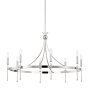 Hudson Valley Lighting Gates 8 Light 39" Wide Taper Candle Chandelier Polished Nickel