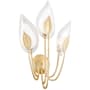 Hudson Valley Lighting Blossom 3 Light 27" Tall Wall Sconce Gold Leaf