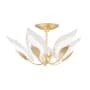 Hudson Valley Lighting Blossom 5 Light 24" Wide Semi-Flush Bowl Ceiling Fixture Gold Leaf