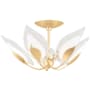 Hudson Valley Lighting Blossom 5 Light 24" Wide Semi-Flush Bowl Ceiling Fixture Gold Leaf
