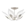 Hudson Valley Lighting Blossom 5 Light 24" Wide Semi-Flush Bowl Ceiling Fixture Silver Leaf