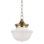 Hudson Valley Lighting Dutchess Single Light 9" Wide Mini Pendant Aged Brass