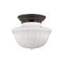 Hudson Valley Lighting Dutchess Single Light 12" Wide Semi-Flush Ceiling Fixture Old Bronze