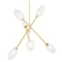 Hudson Valley Lighting Alberton 6 Light 53" Wide Sputnik Chandelier Aged Brass