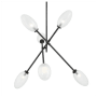 Hudson Valley Lighting Alberton 6 Light 53" Wide Sputnik Chandelier Black Brass