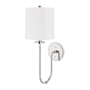 Hudson Valley Lighting Jericho Single Light 21" Tall Wall Sconce Polished Nickel