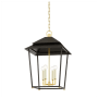 Hudson Valley Lighting Natick 4 Light 18" Wide Pendant Aged Brass / Satin Black
