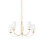 Hudson Valley Lighting Montpelier 5 Light 34" Wide Chandelier Vintage Gold Leaf